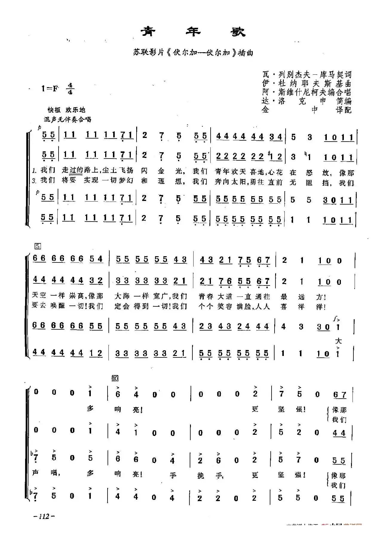 [俄]31青年歌（合唱-苏联影片《伏尔加-伏尔加》插曲）