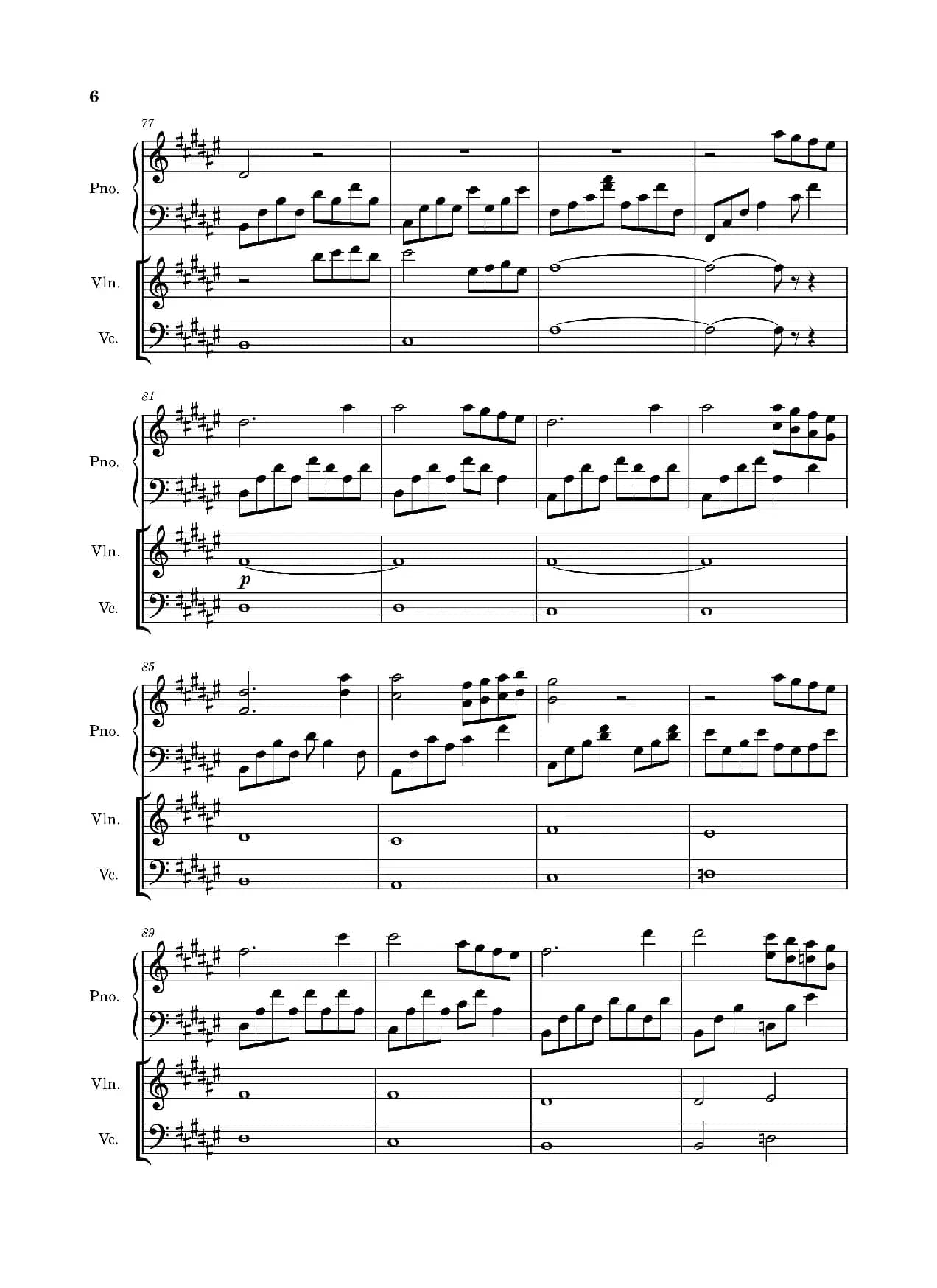 Sundial Dreams（钢琴小提琴大提琴）