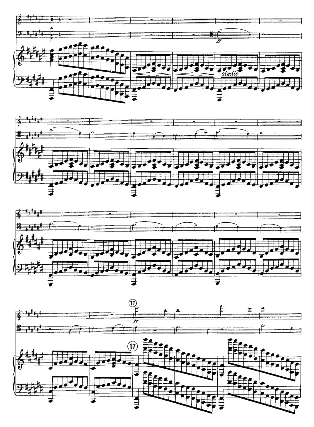 Franck《Piano Trio Op.1 No.1,F-sharp minor》(Ⅲ、小提琴+大提琴+钢琴伴奏)