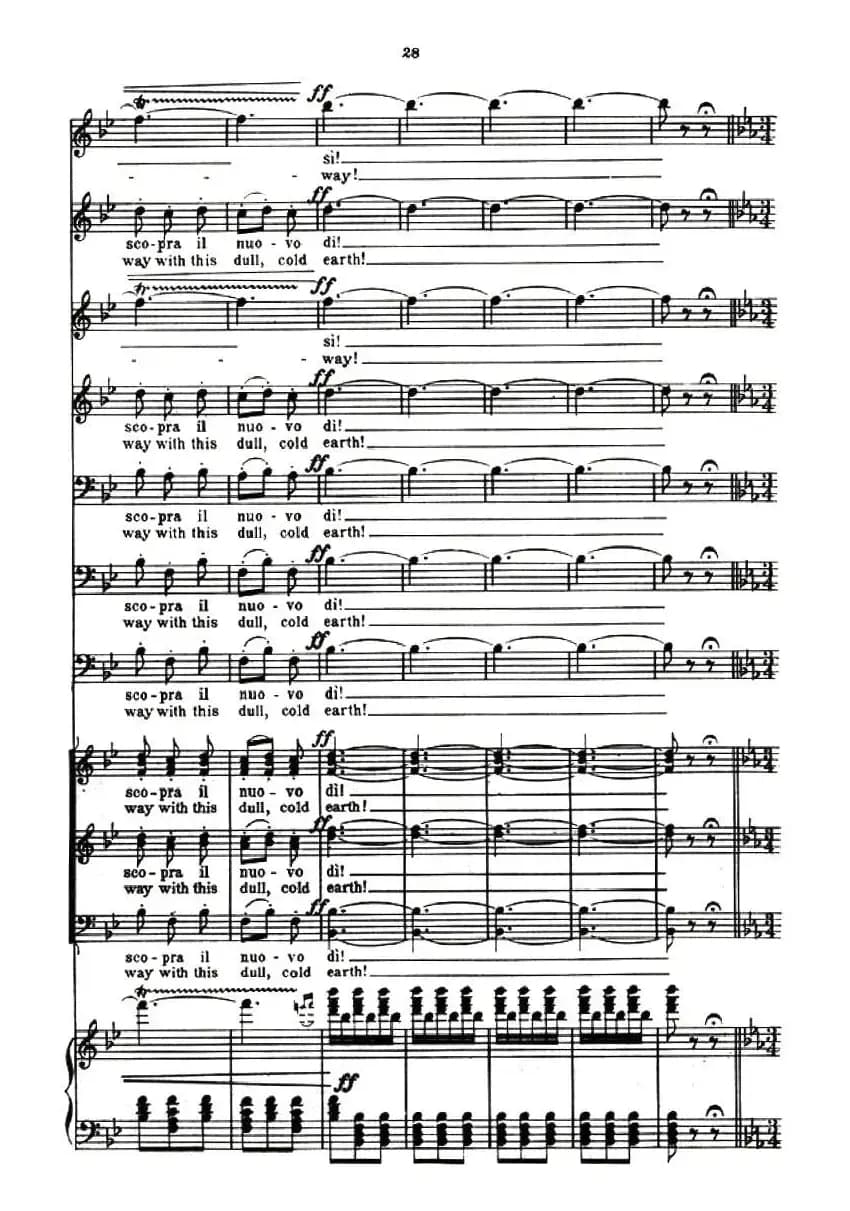 [意]饮酒歌（选自歌剧《茶花女》、意大利文原版谱 ）