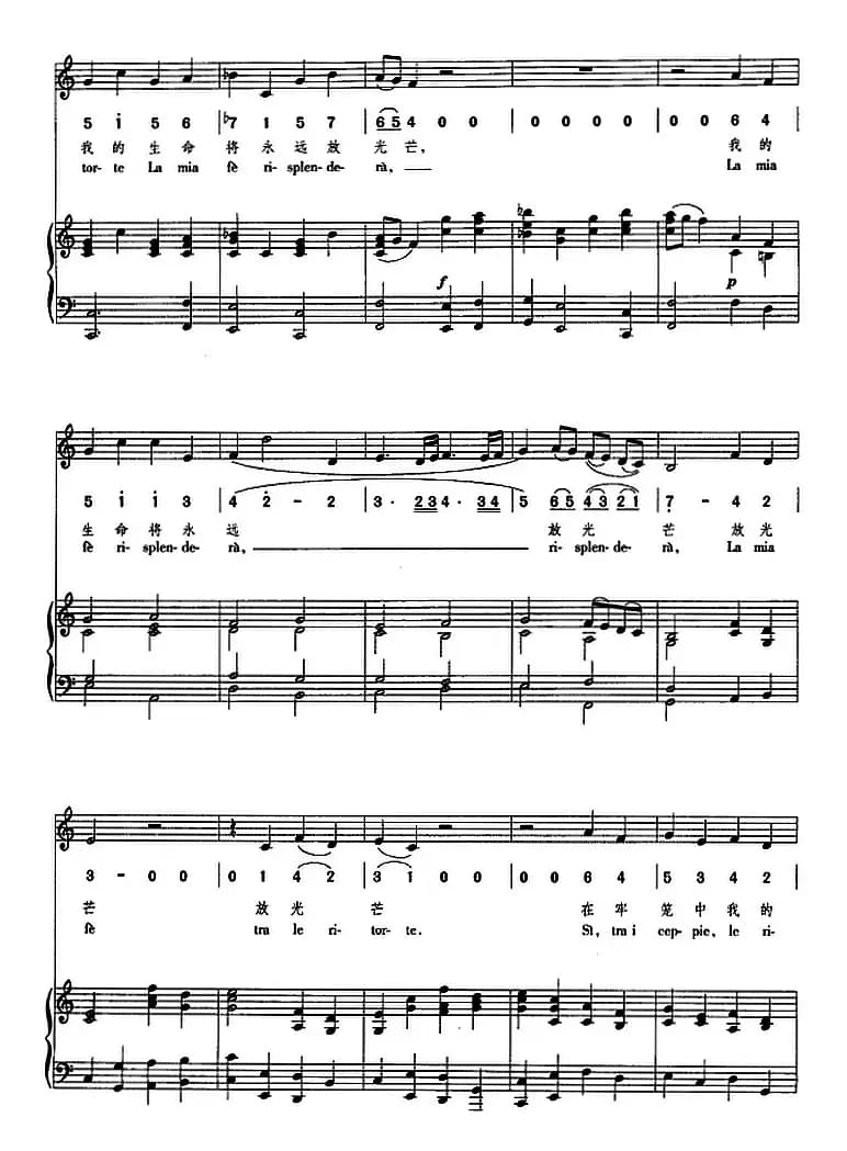 在牢笼中（正谱、线简谱、中外文对照版）