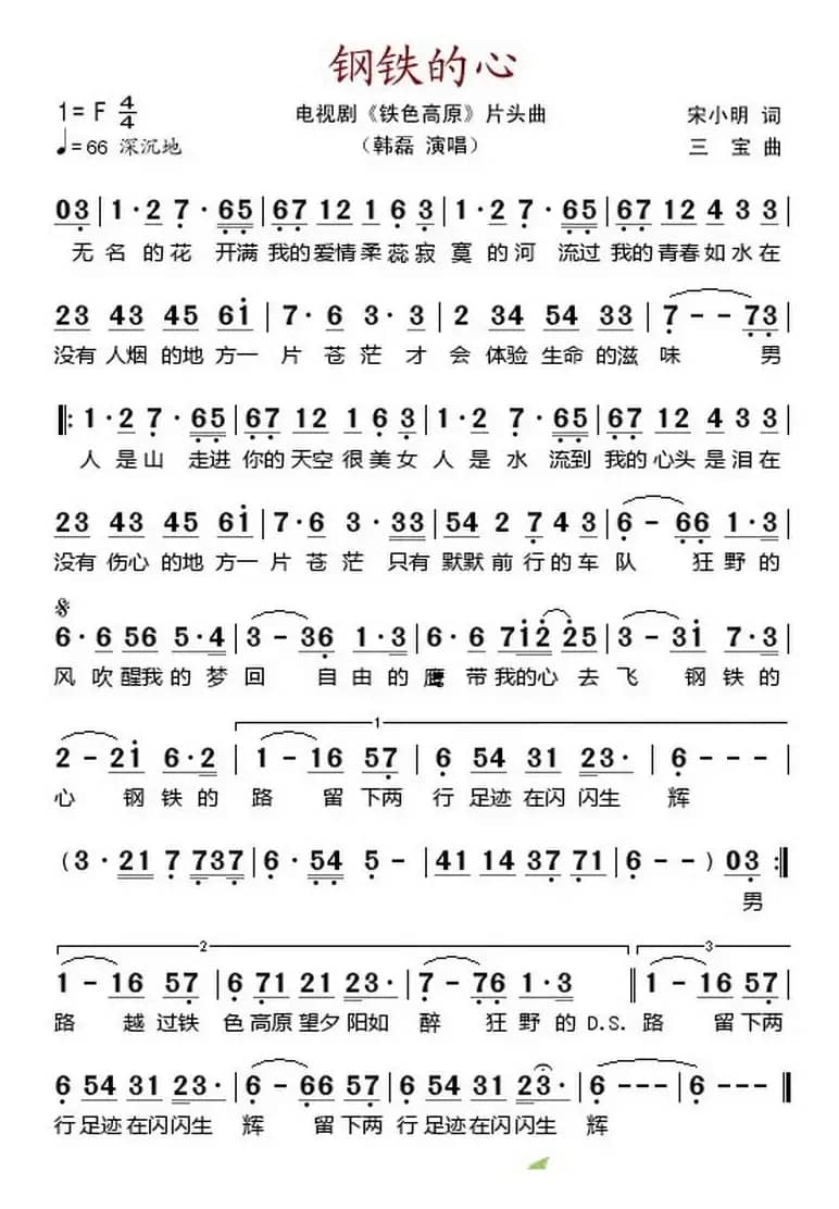 钢铁的心（电视剧《铁色高原》片头曲）