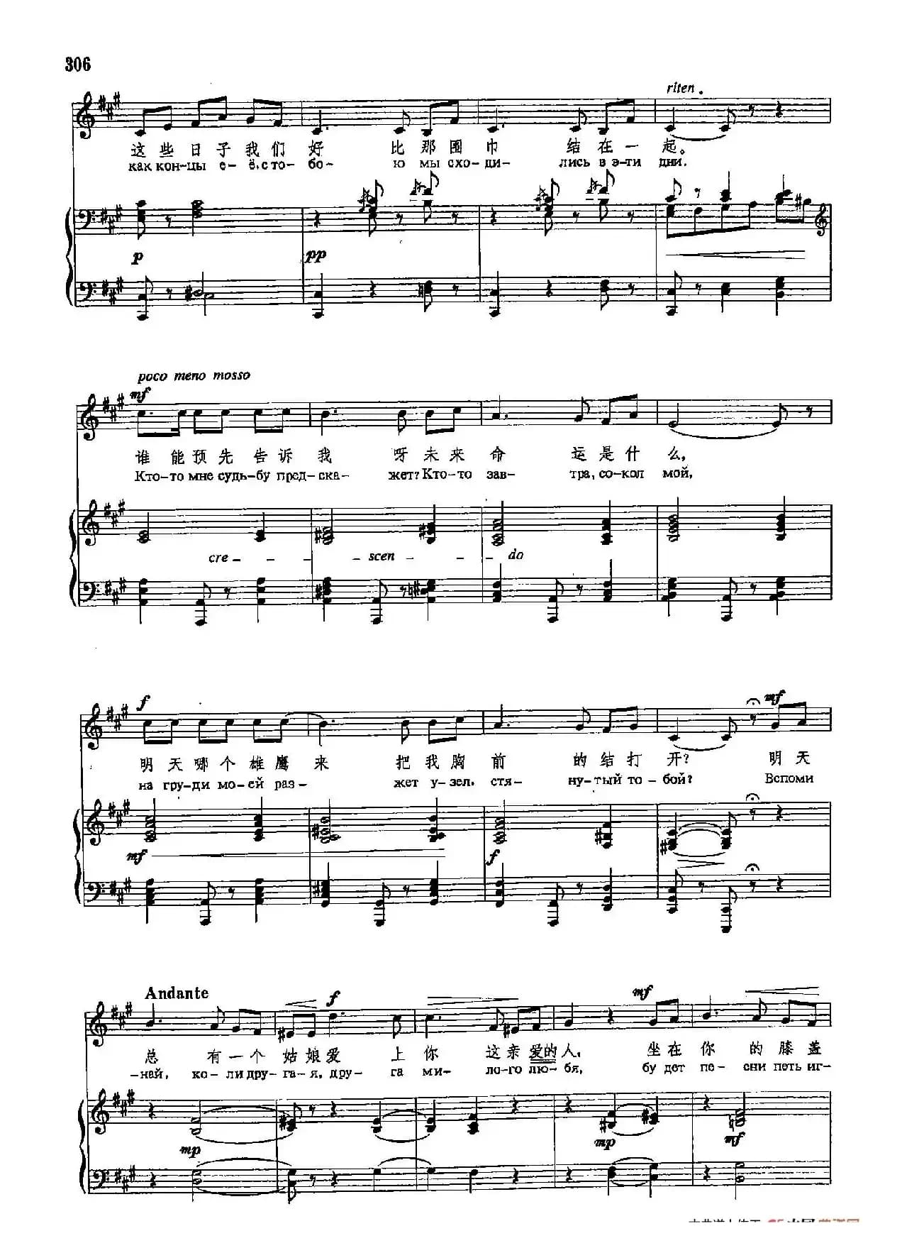 声乐教学曲库4-[俄]55吉普赛女郎之歌（正谱） 