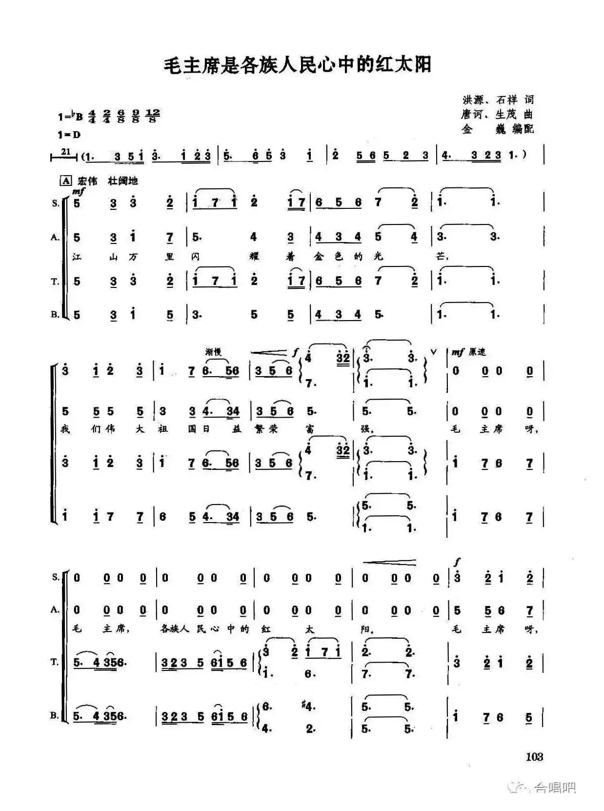 毛主席是各族人民心中的红太阳（金巍编配版）