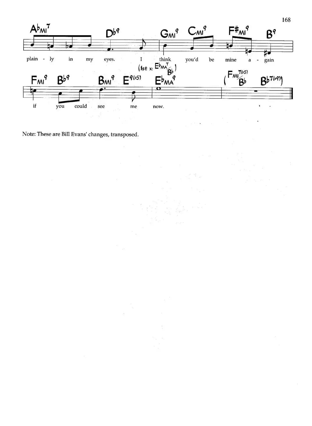 If You Could See Me Now（带和弦五线谱）