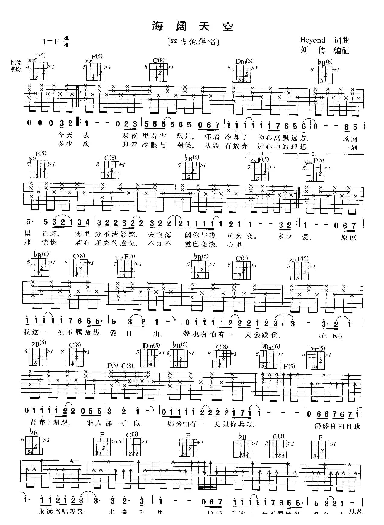 海阔天空 （鬼手乐器双吉他版）