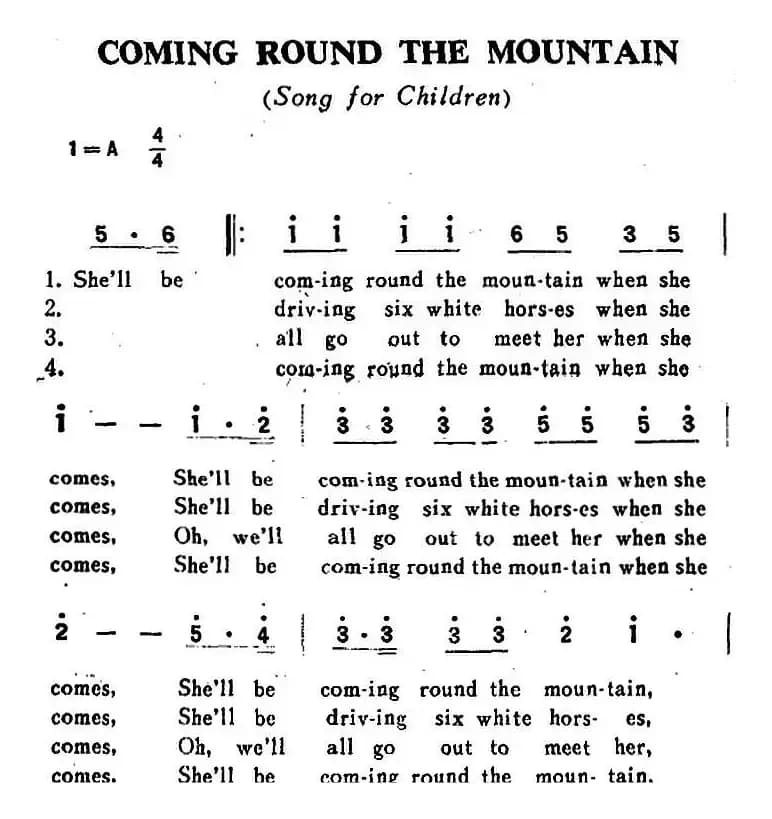 COMING ROUD THE MOUNTAIN（当她来得的时候）