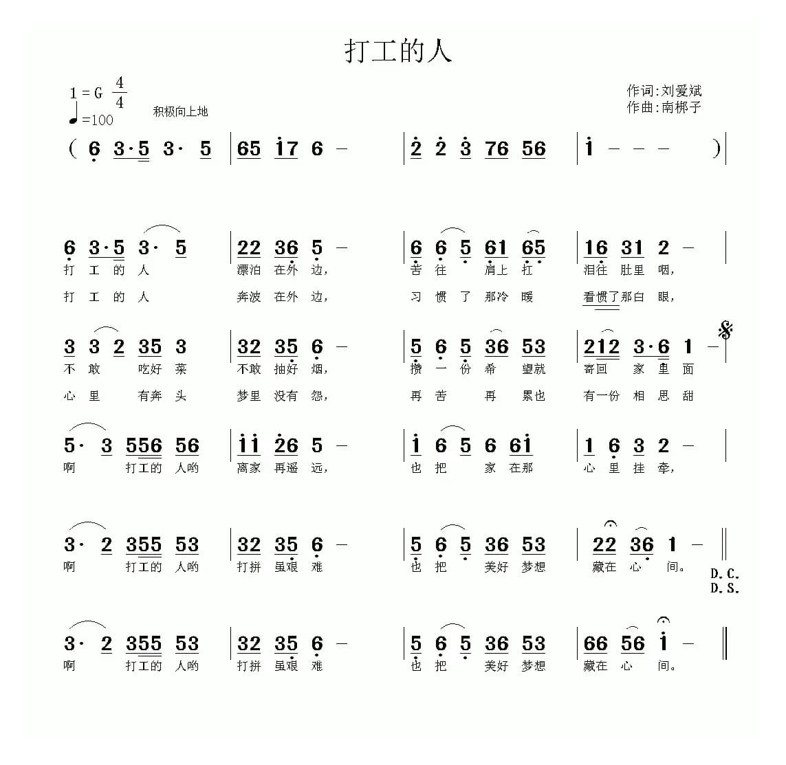 打工的人（刘爱斌词 南梆子曲）