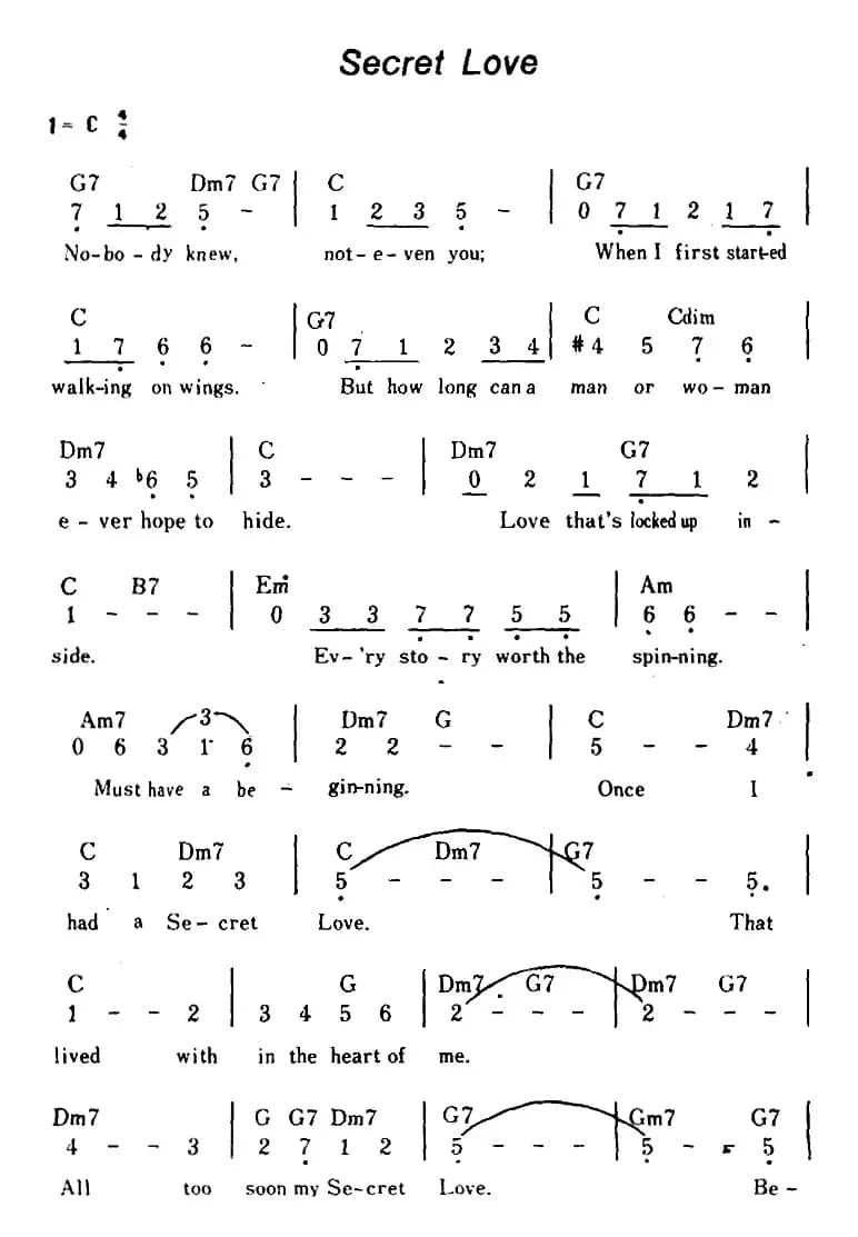 [美]Secret Love（秘密的爱、带和弦）