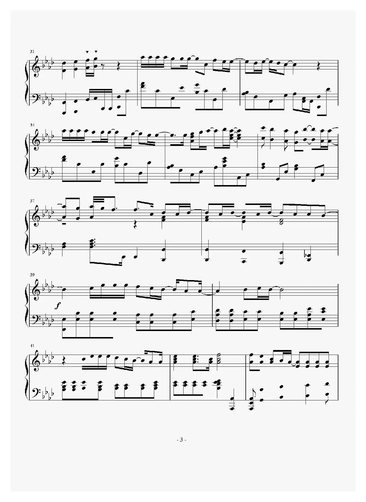 there you will be(《珍珠港》主题曲、钢琴谱)