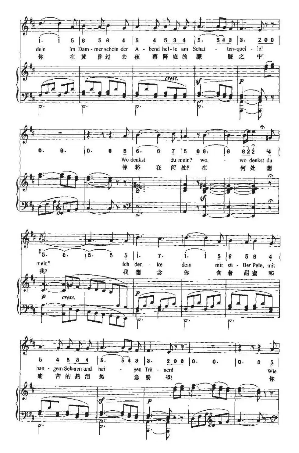 Andenken（思念 [中外文对照、正谱]）