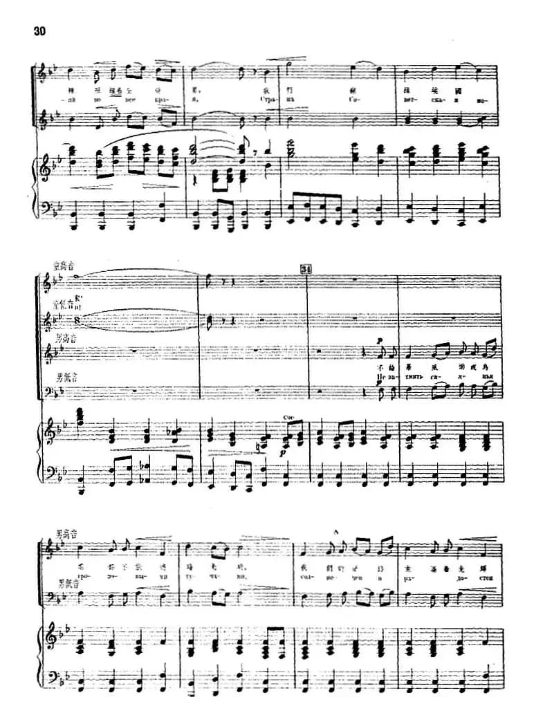 阳光照耀着我们的祖国（正谱）