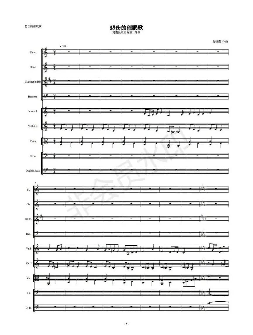 河南民歌组曲（第二乐章）