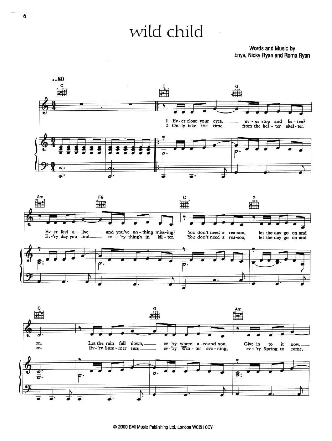 WILD CHILD （野孩子）（正谱）