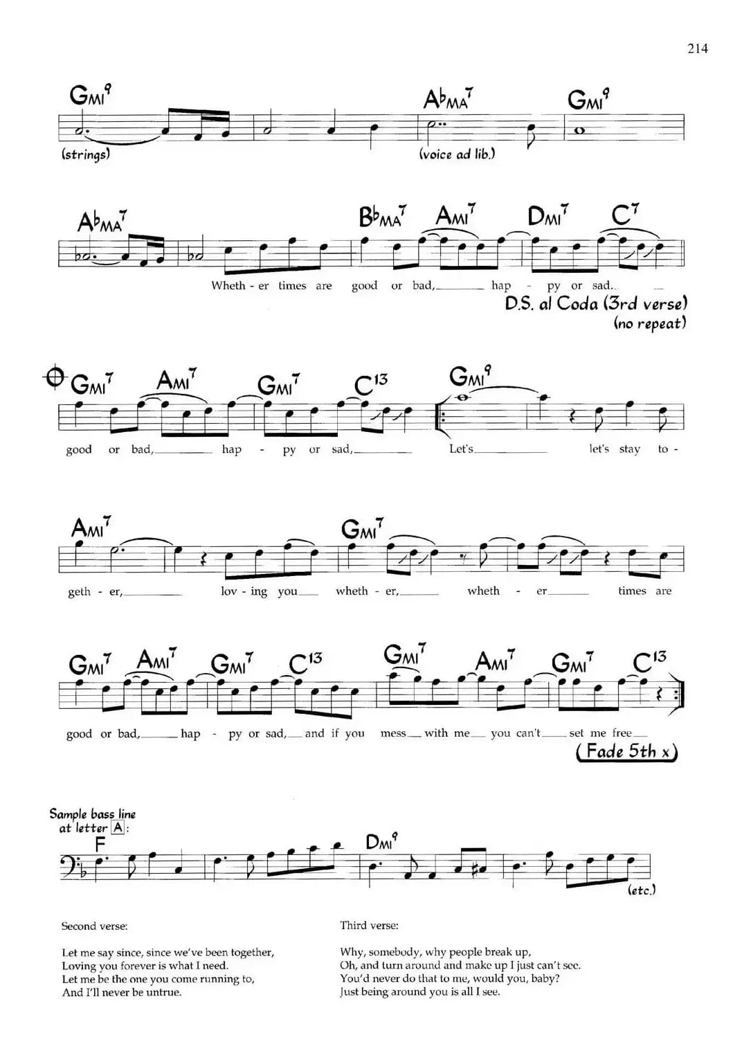 Let's Stay Together（带和弦五线谱）