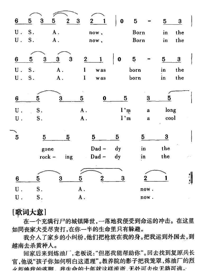 Born In The USA 生于美国