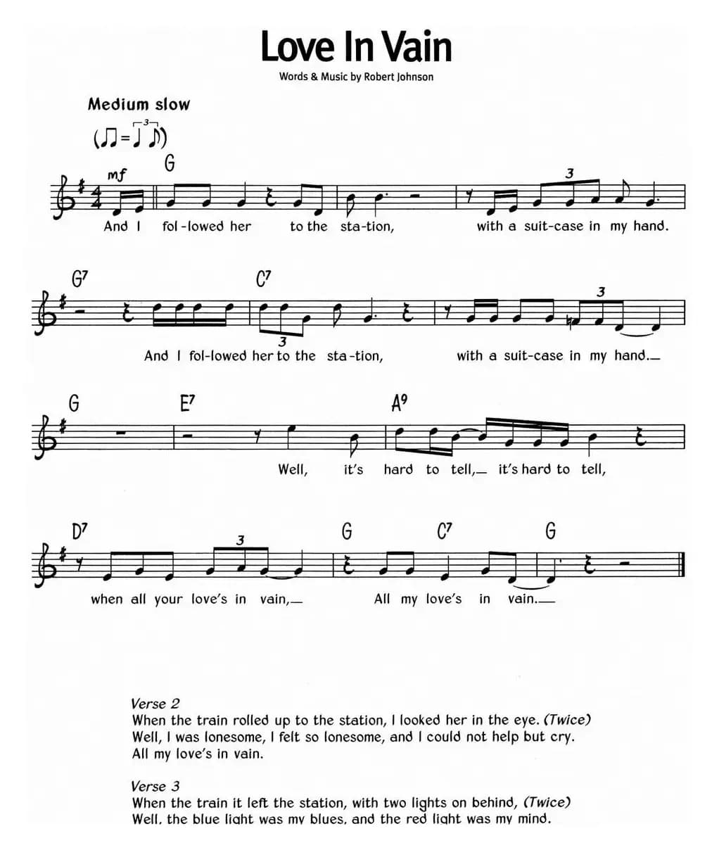 蓝调音乐：Love In Vain