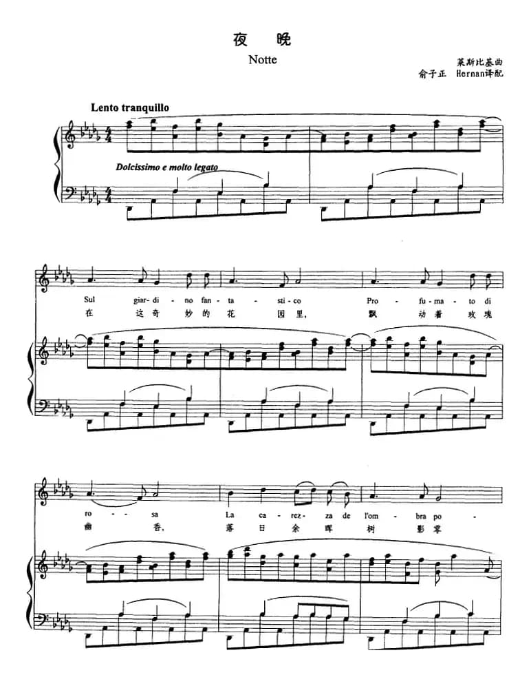 夜晚 （正谱）