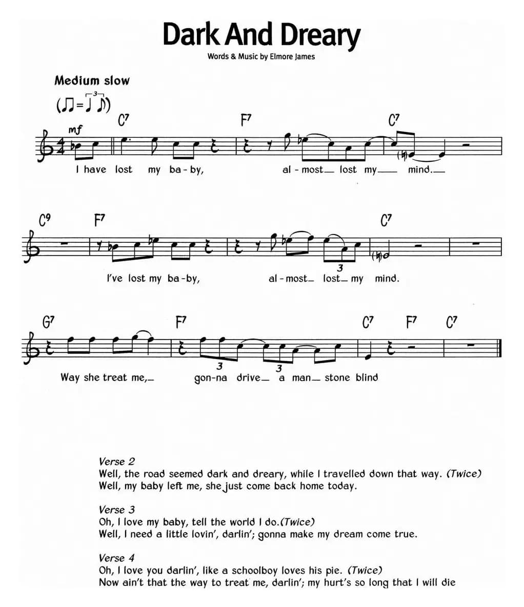 蓝调音乐：Dark And Dreary