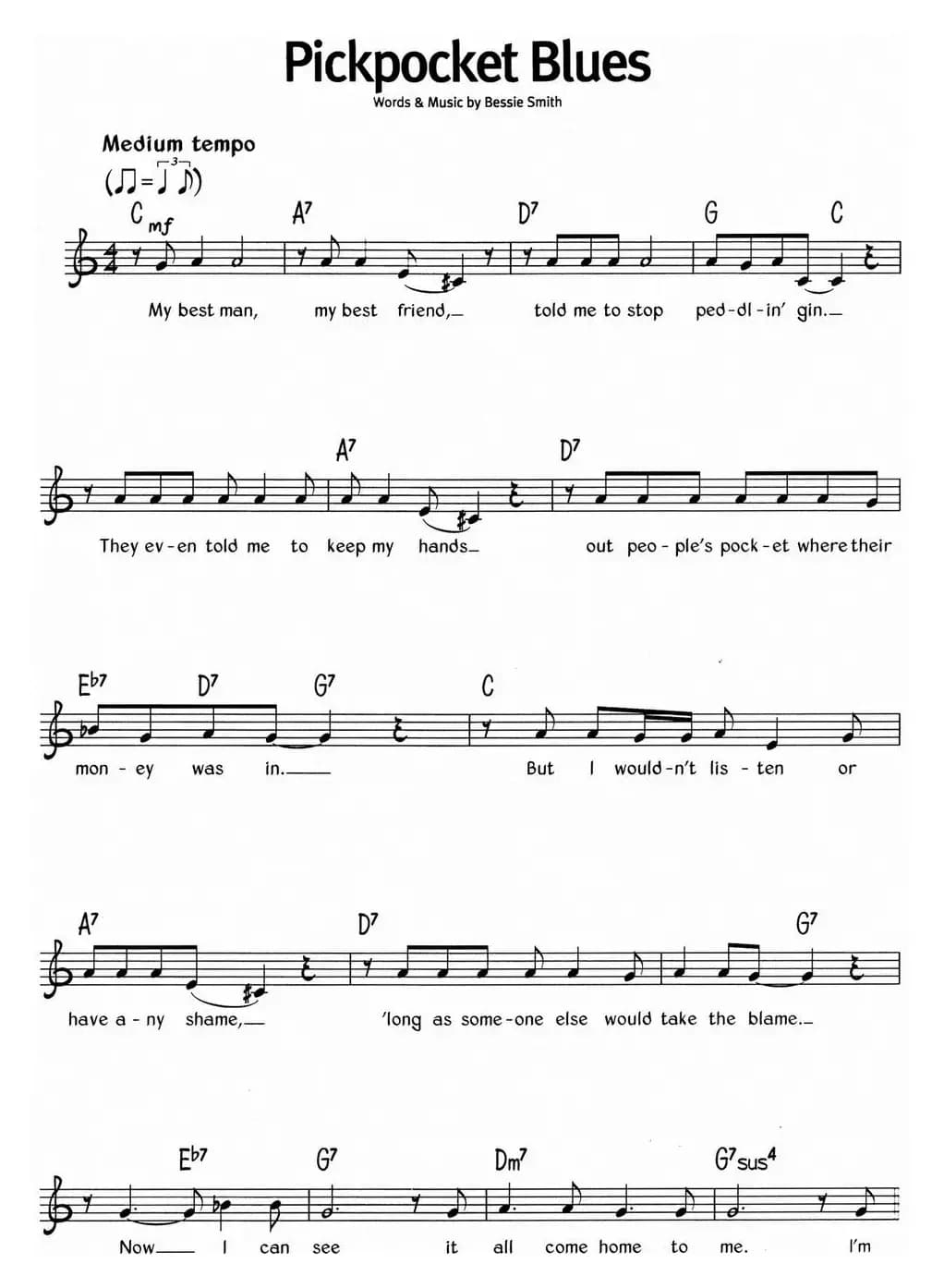 蓝调音乐：Pickpocket Blues