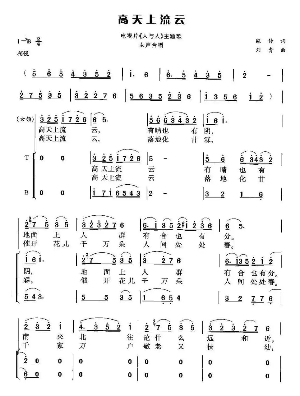 高天上流云（女声合唱）