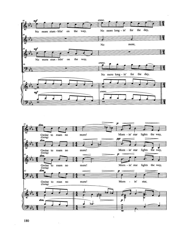 From the New Worle（合唱 正谱）