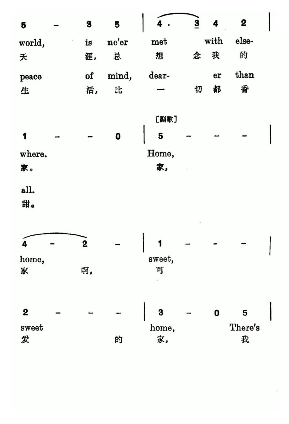 [英]可爱的家（歌剧《克拉丽》插曲）