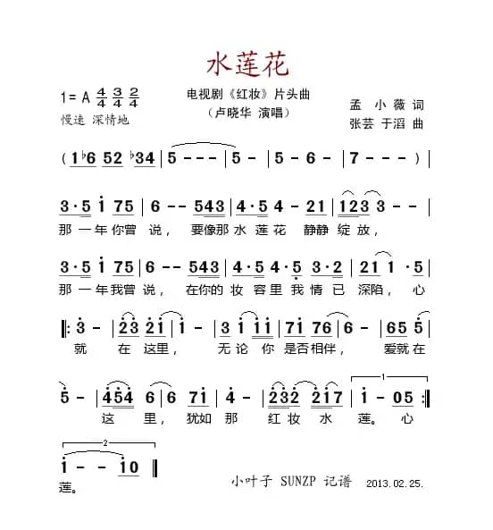水莲花（电视剧《红妆》片头曲）