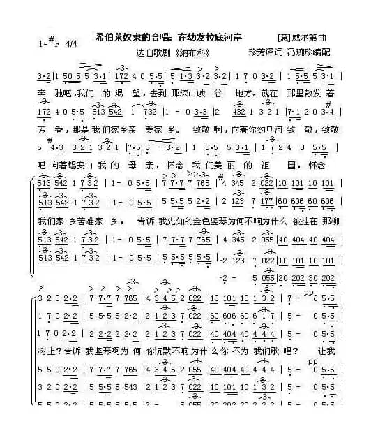 希伯莱奴隶的合唱