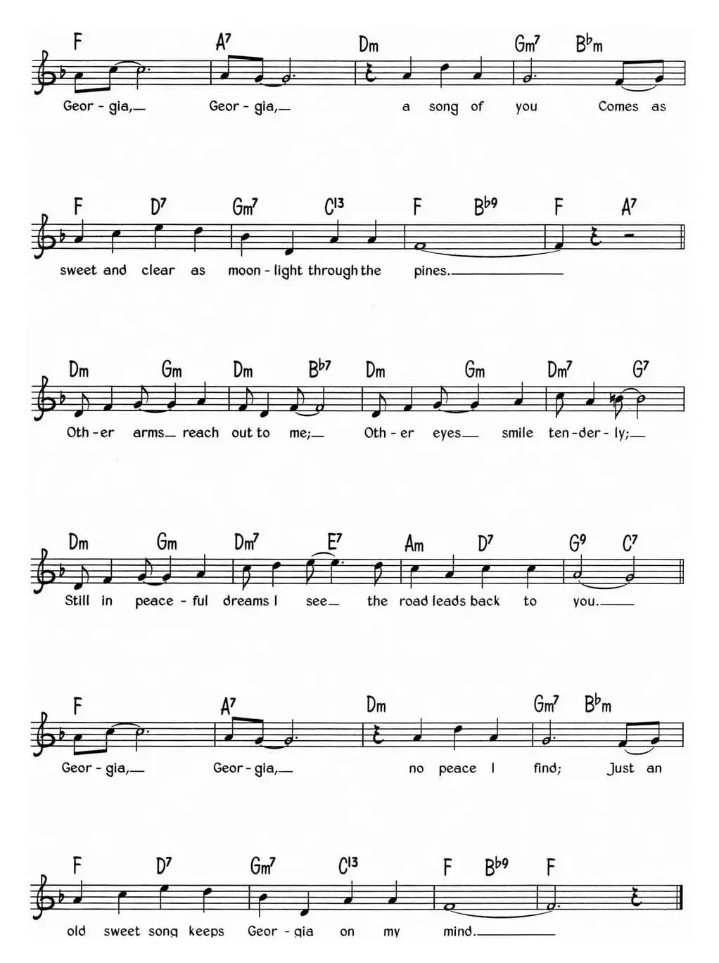 蓝调音乐：Georgia On My Mind