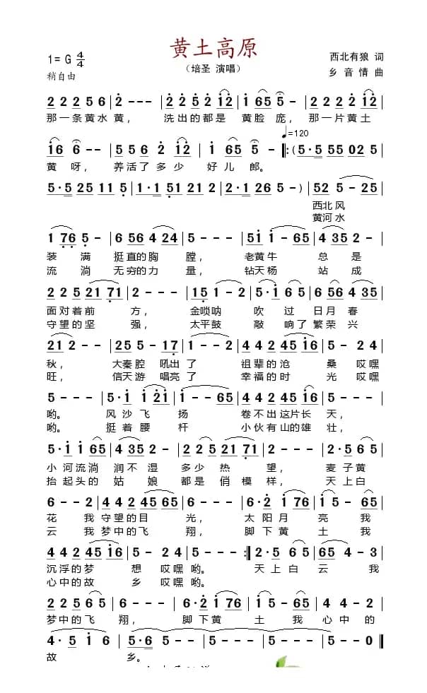 黄土高原（西北有狼词 乡音情曲）