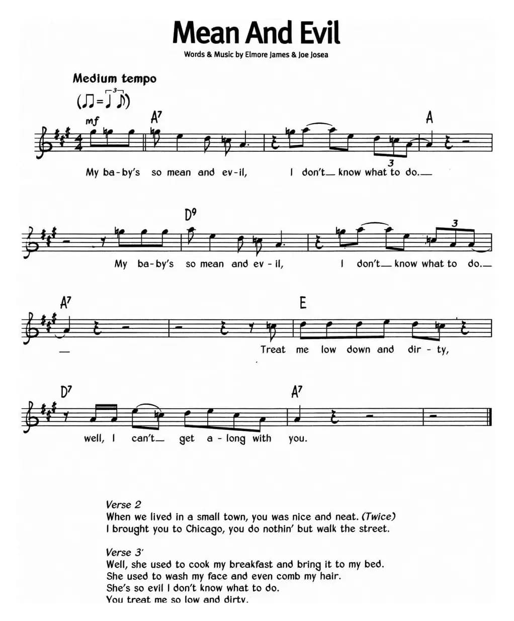 蓝调音乐：Mean And Evil