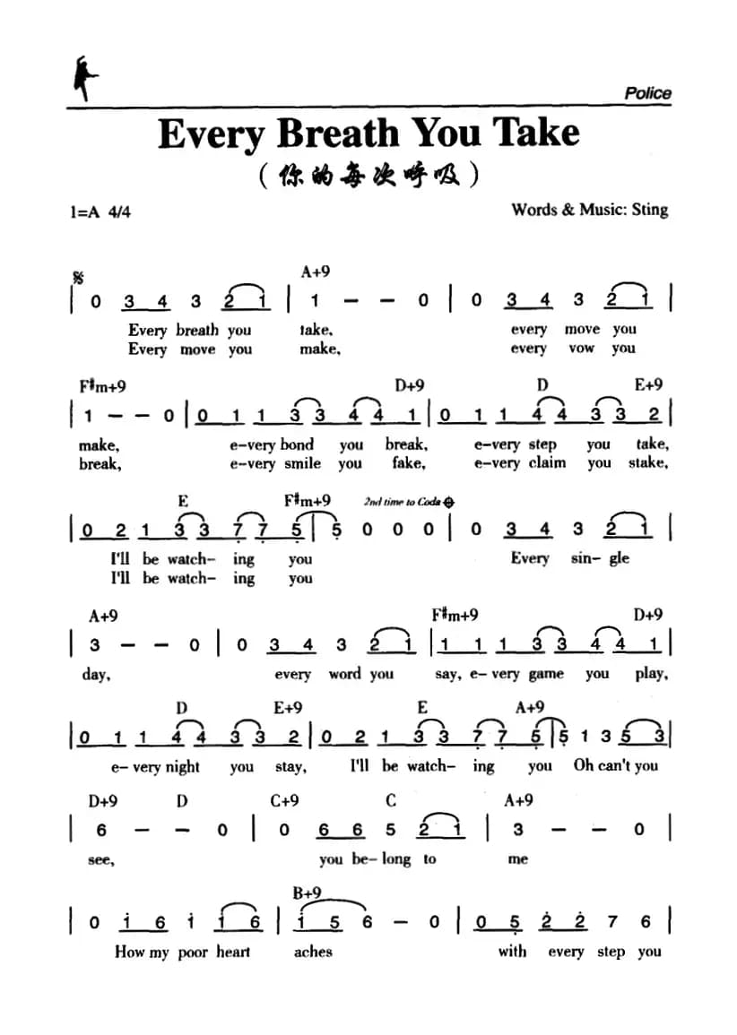 Every Breath You Take（你的每次呼吸）