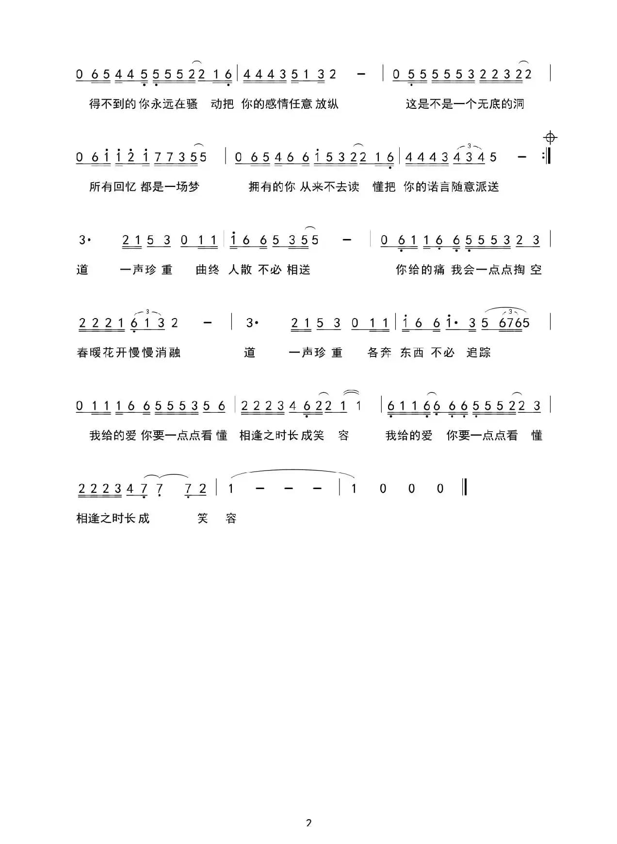 珍重（何春燕词 秦凯龙曲）