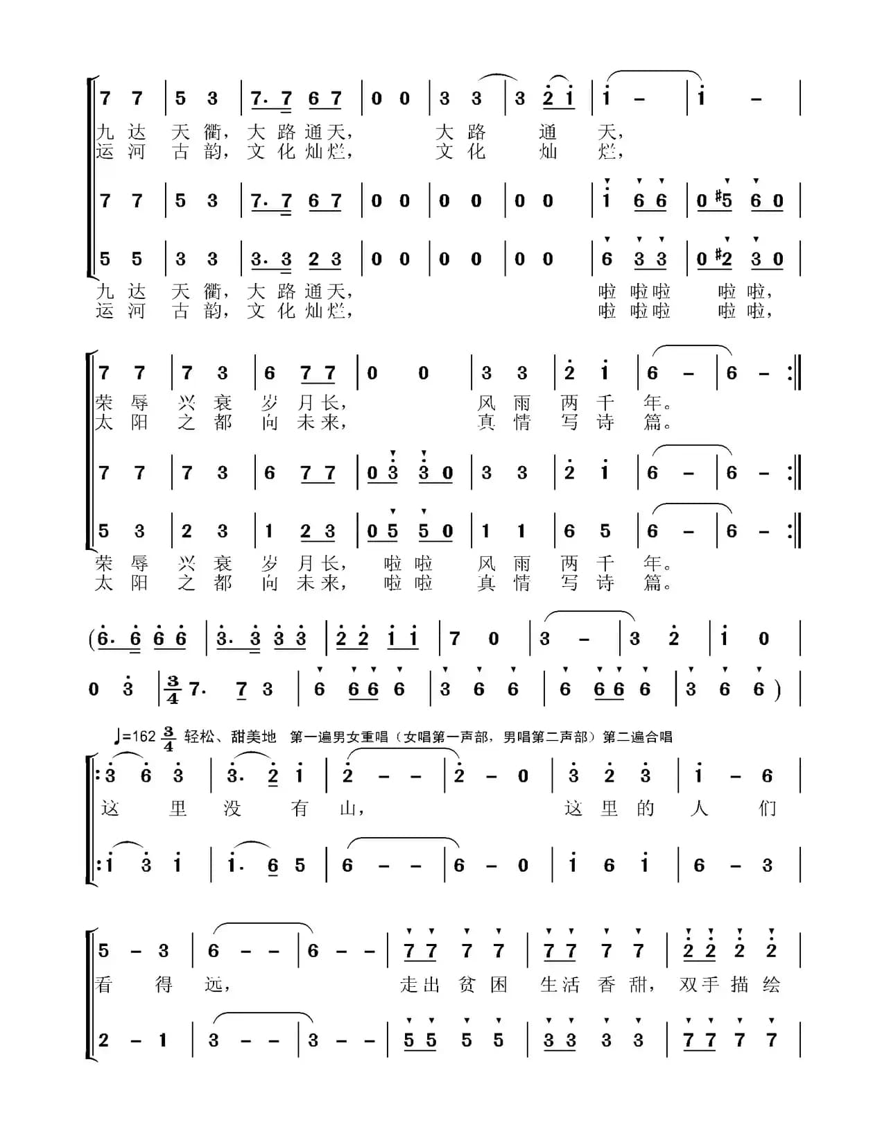 这里没有山(德州市平原县2003原春开场曲)