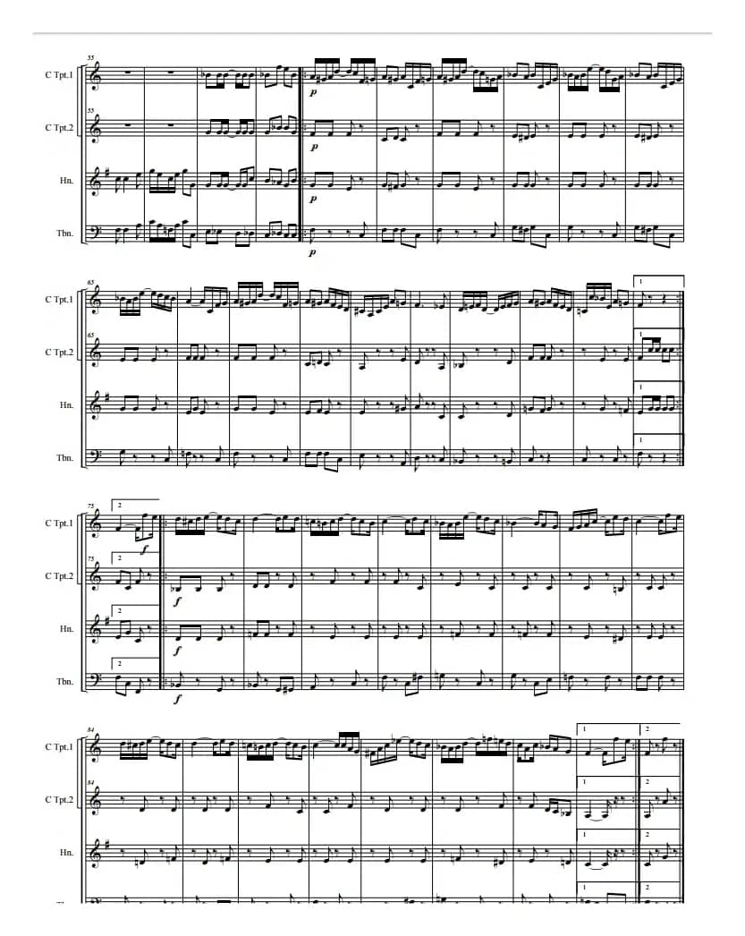 乔普林-艰苦的生活（铜管四重奏）