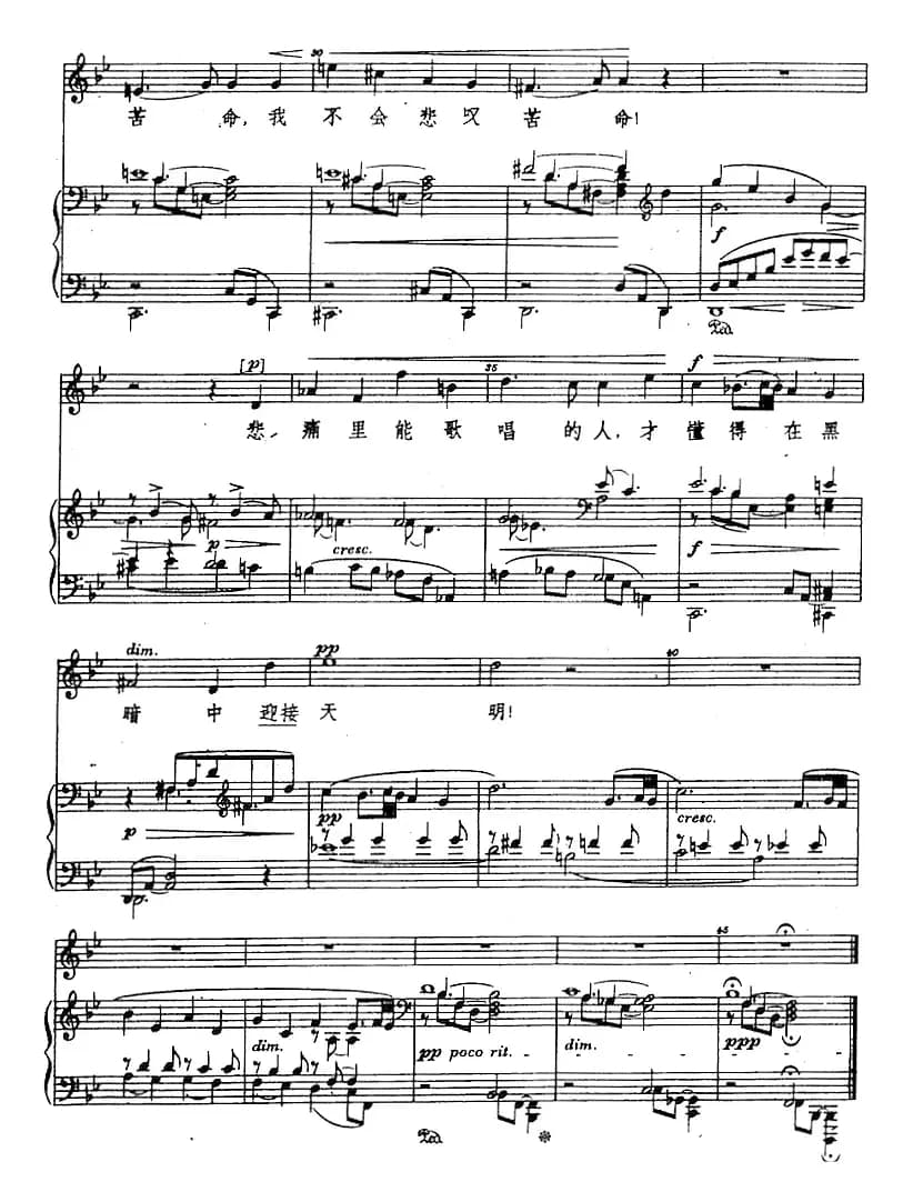 茨冈歌曲集：森林四周多么宁静（正谱）