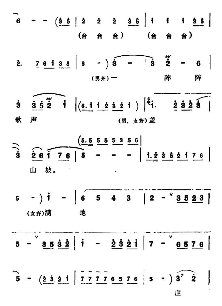 总路线照亮了万里山河（《朝阳沟》众社员齐唱）