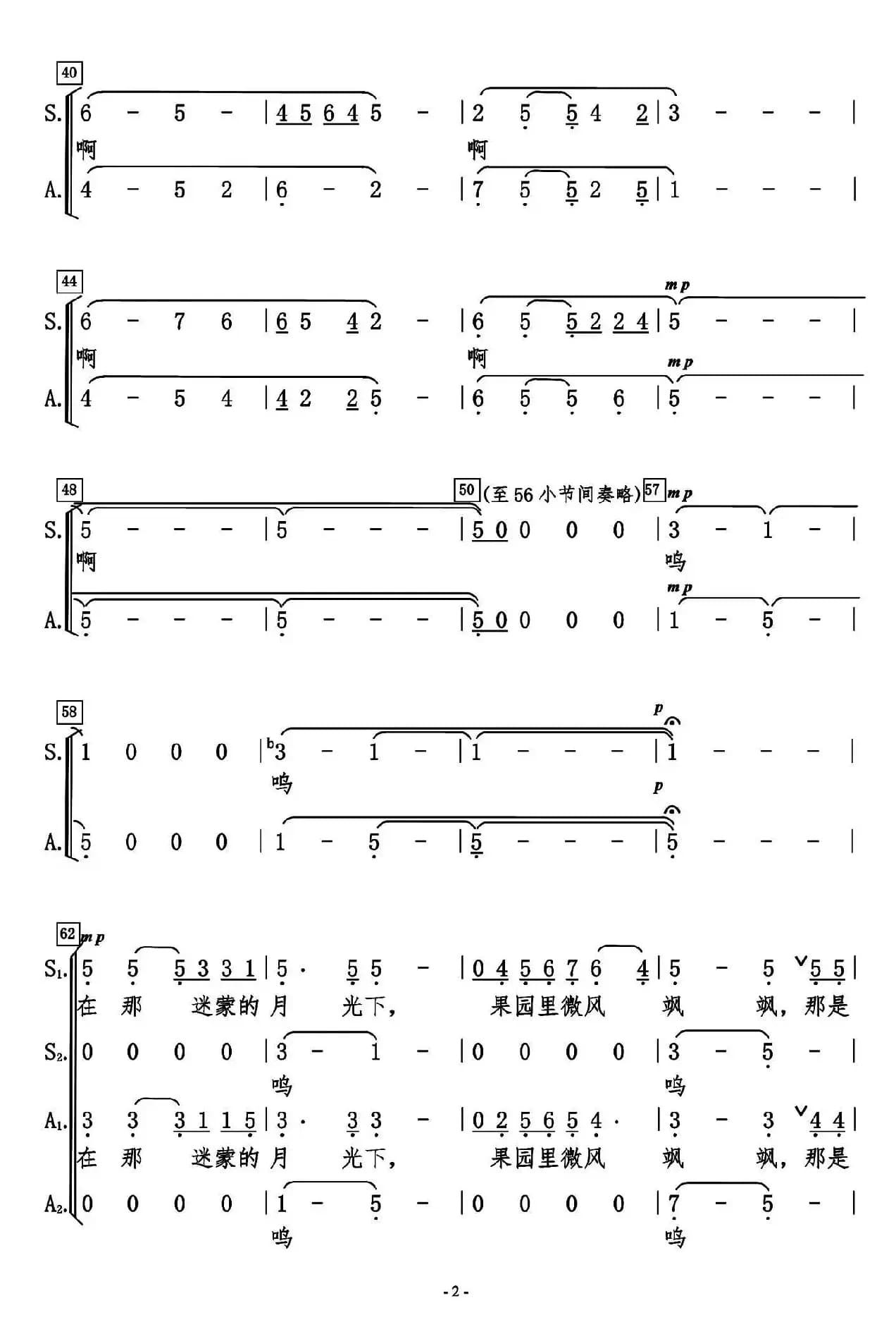 葡萄园夜曲（孟昭辉制谱版）