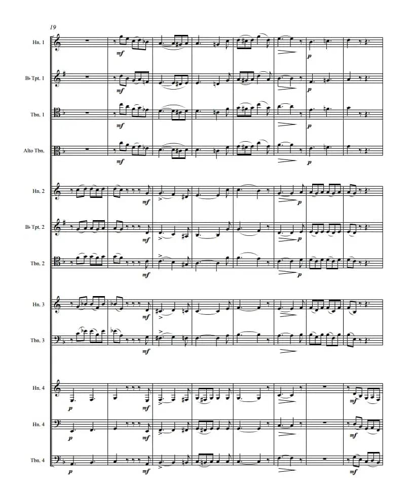 里姆斯基-夜曲（铜管四重奏）