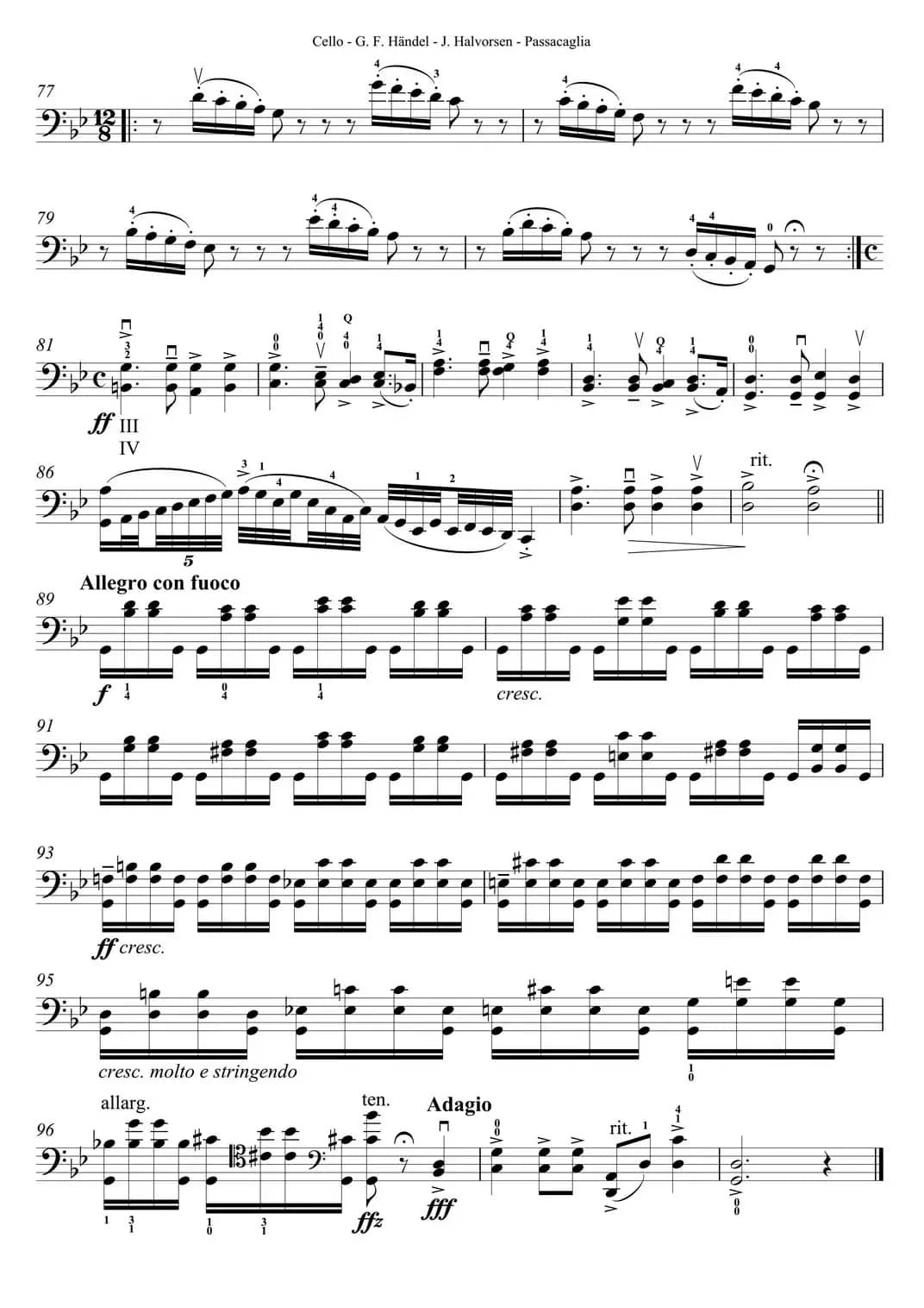 Passacaglia 帕萨卡利亚（大提琴）