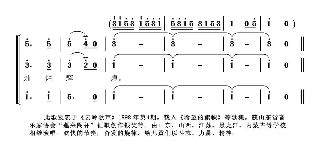 新世纪的太阳（刘志毅词 张国良曲、合唱）