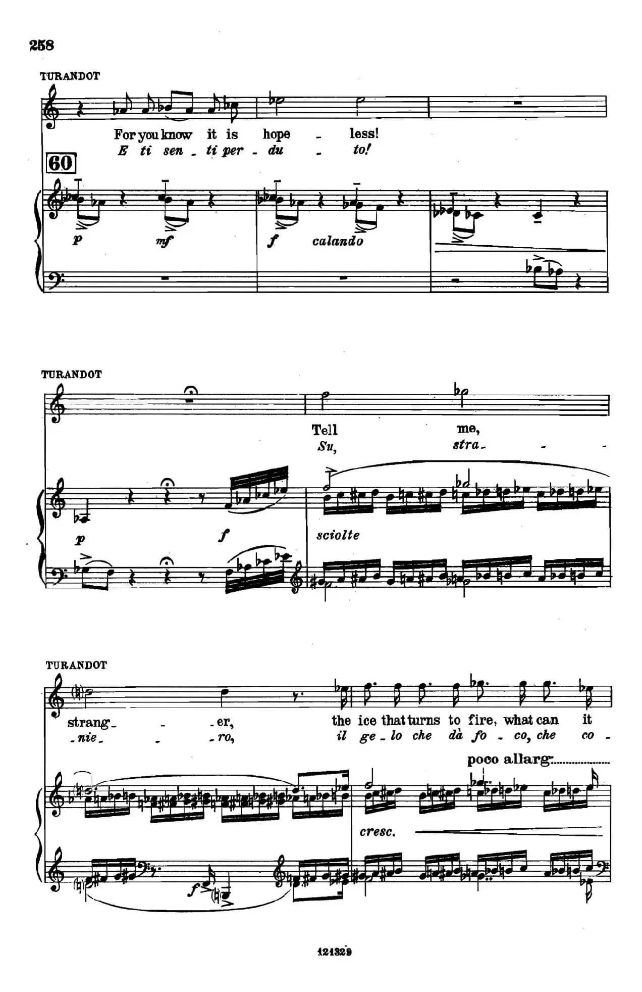 《图兰朵公主》三幕五场歌剧（英意双语）全谱（钢琴伴奏谱 P264——282）