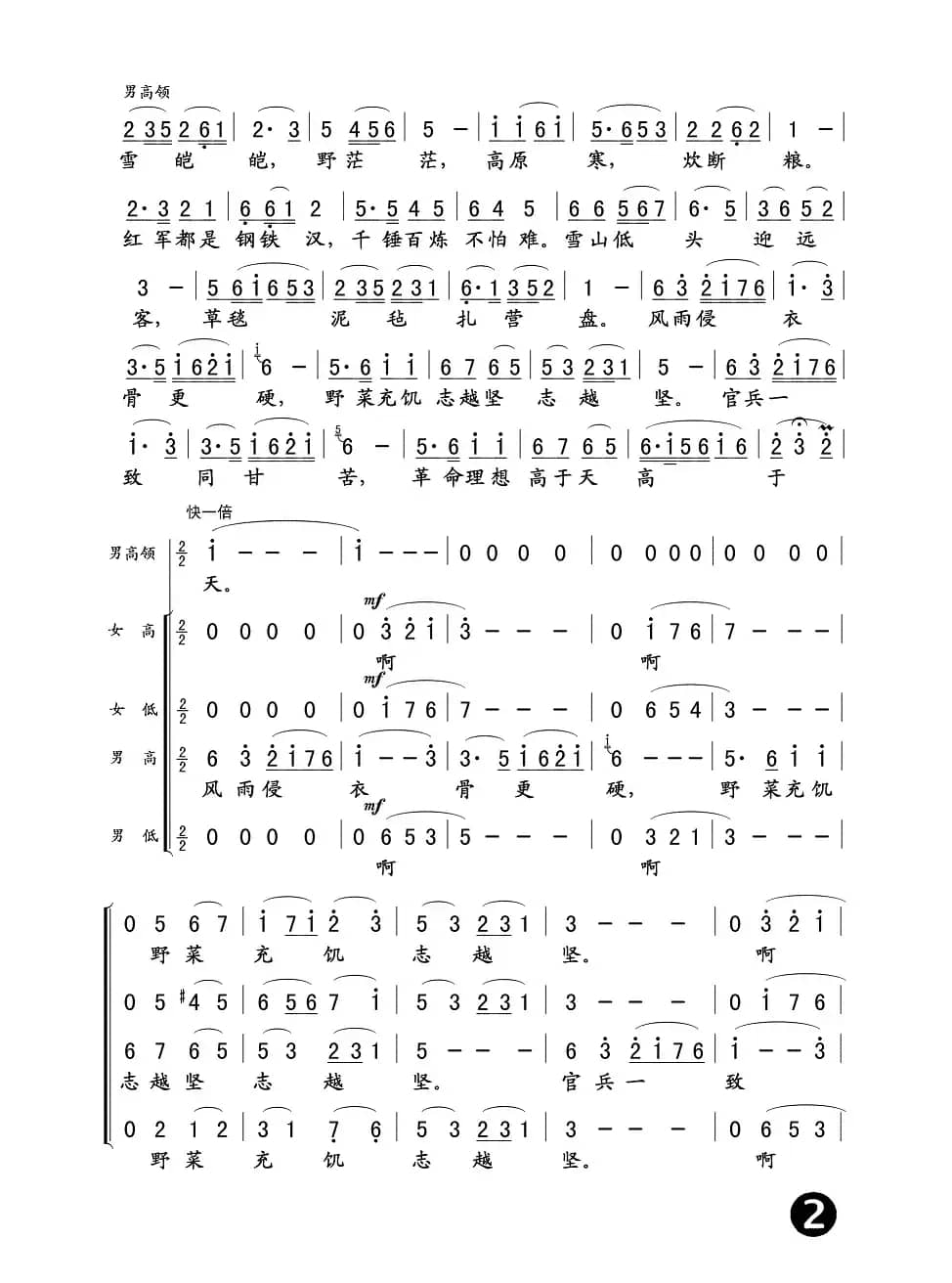 过雪山草地（长征组歌《红军不怕远征难》之六）