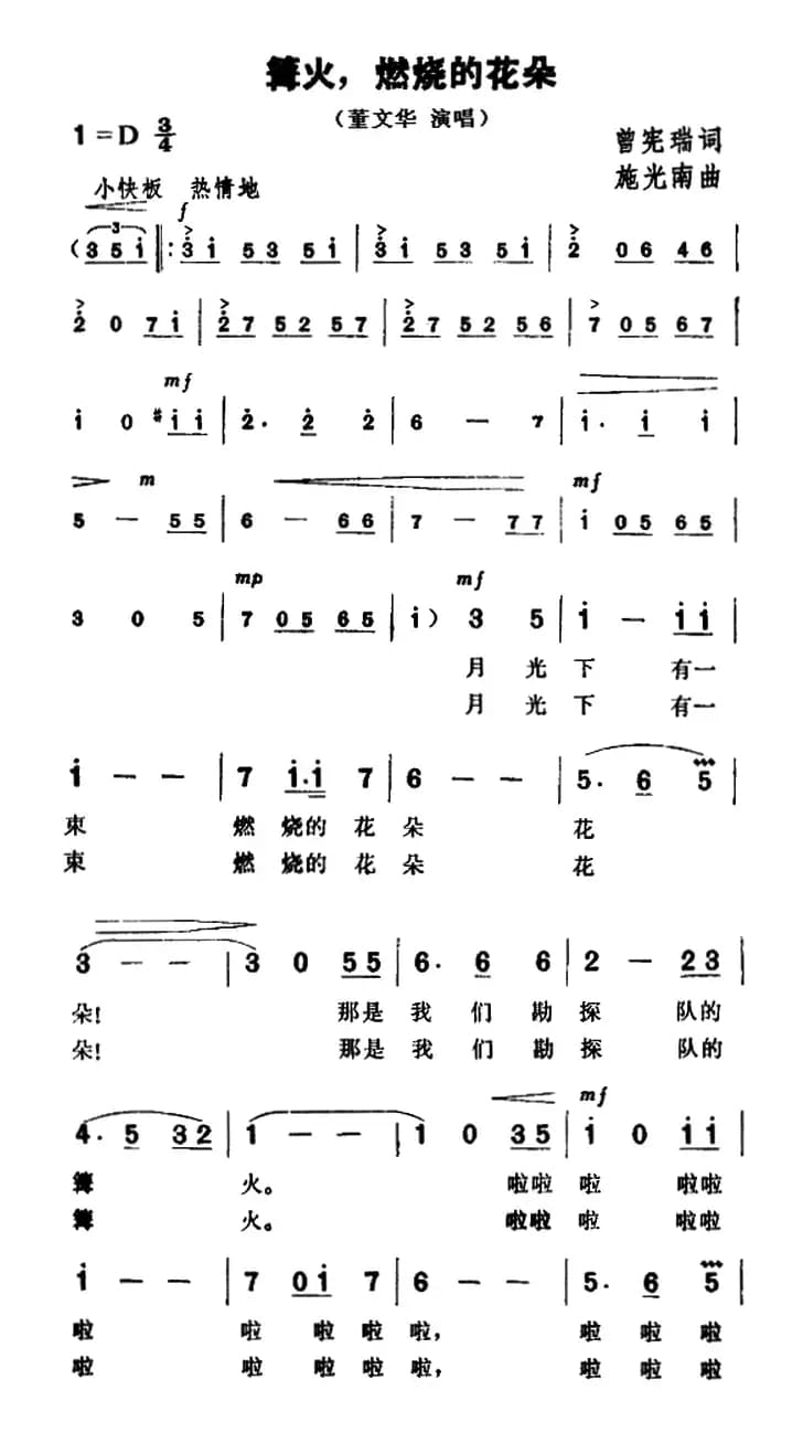 篝火，燃烧的花朵