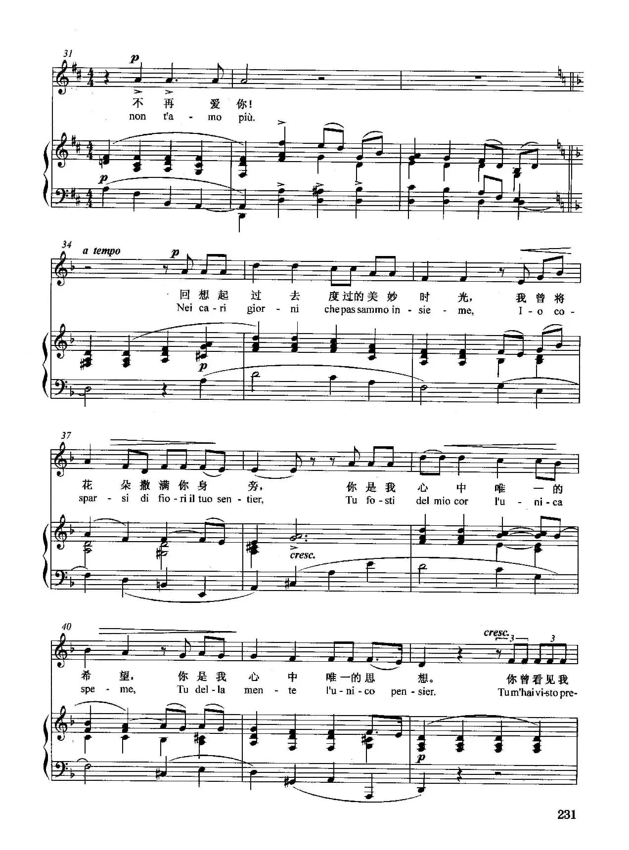 [意]我不再爱你（正谱）