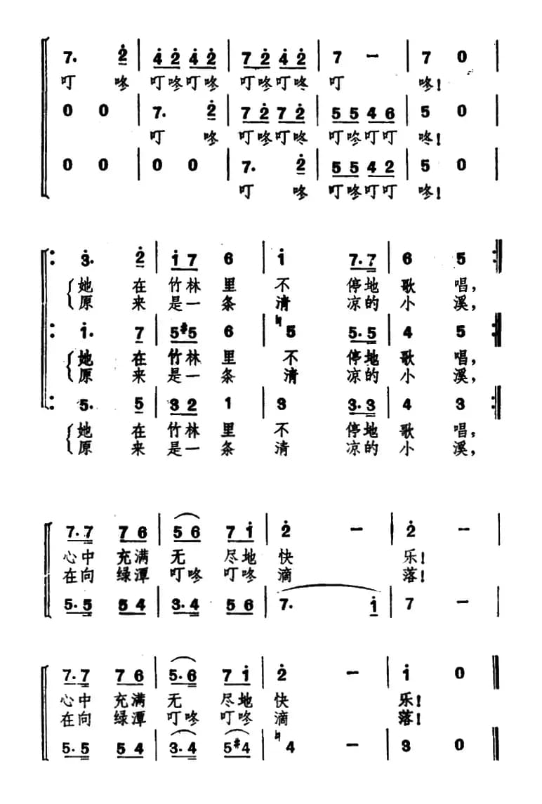 竹林里是谁在唱歌（合唱）