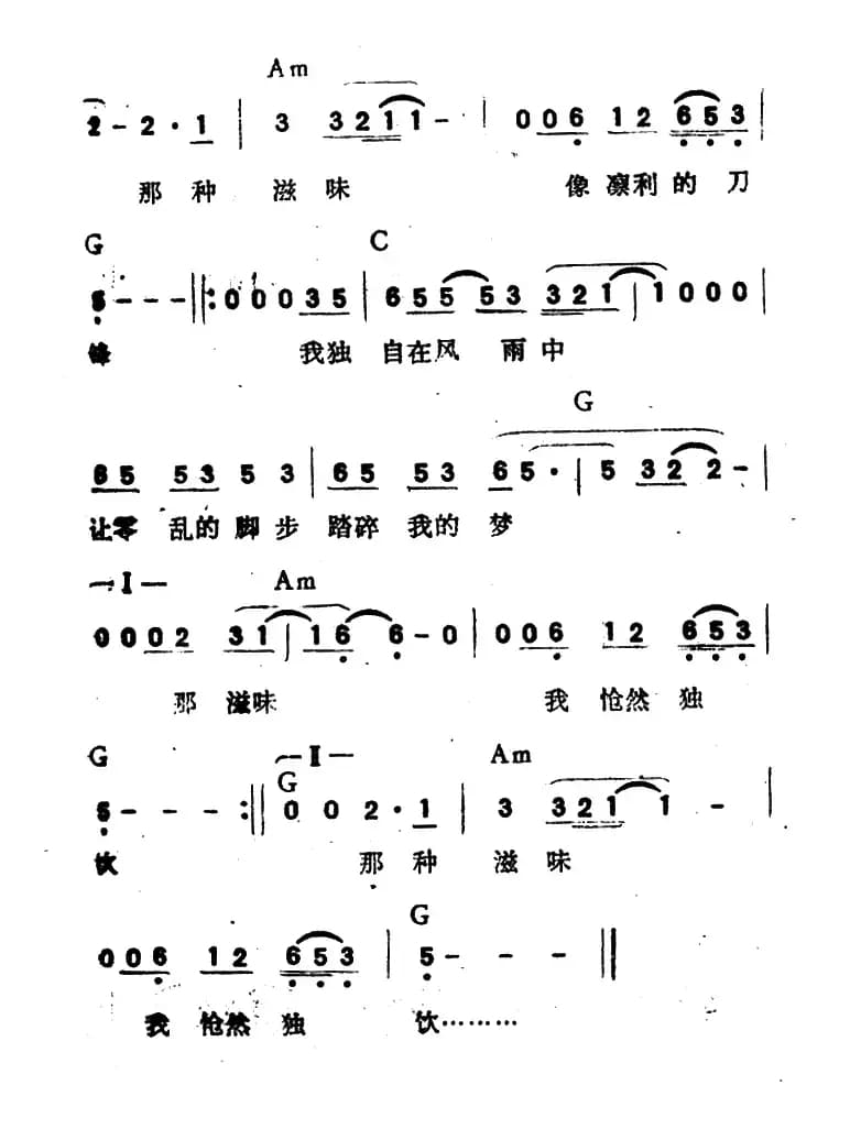 我独自在风雨中