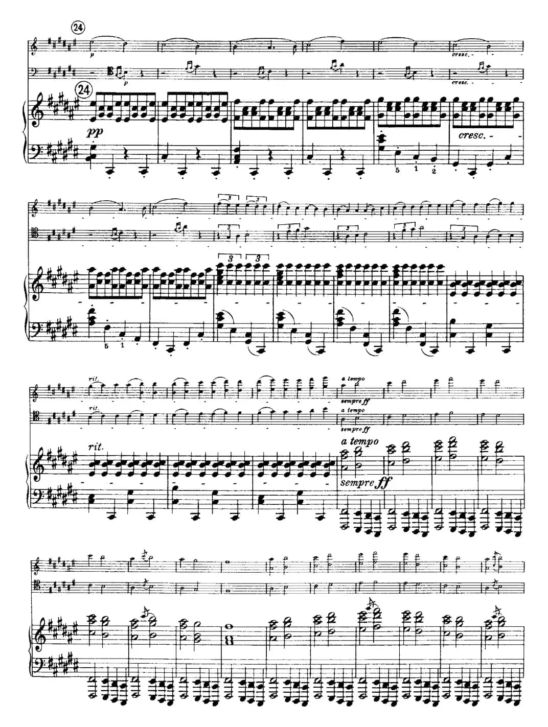 Franck《Piano Trio Op.1 No.1,F-sharp minor》(Ⅲ、小提琴+大提琴+钢琴伴奏)