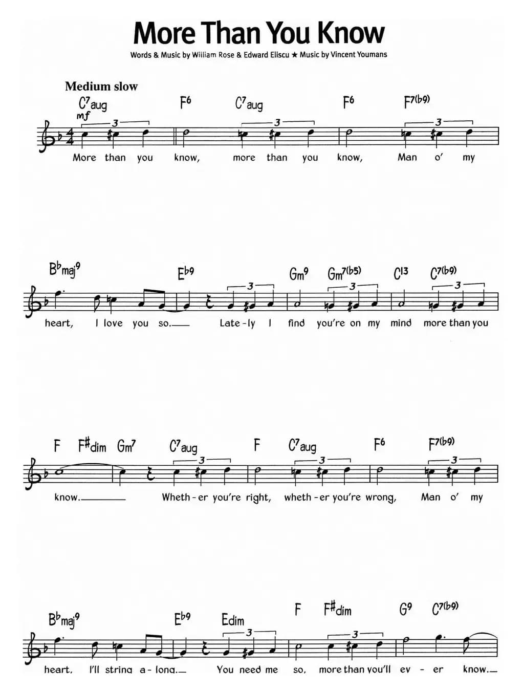 蓝调音乐：More Than You Know